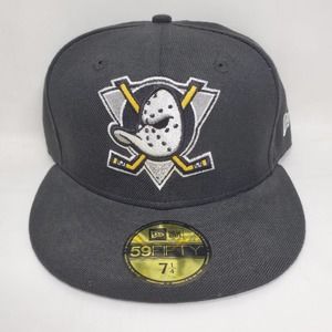New Era NHL Anaheim Ducks Throwback Logo Fitted Hat 7 3/8